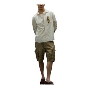 American Eagle Men’s Cargo Shorts Size 36 Tan Beige Utility Cotton Streetwear
